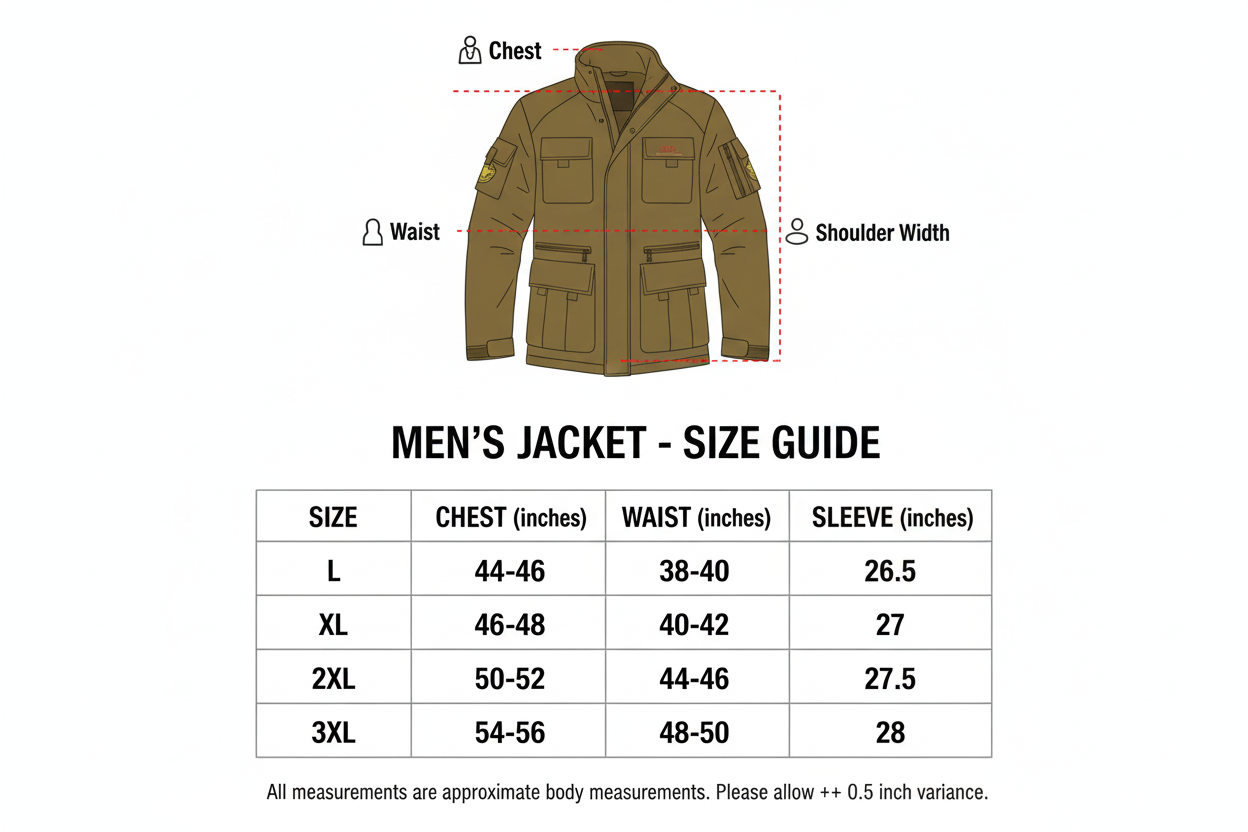 Men's Premium Khaki Utility Parka Jacket