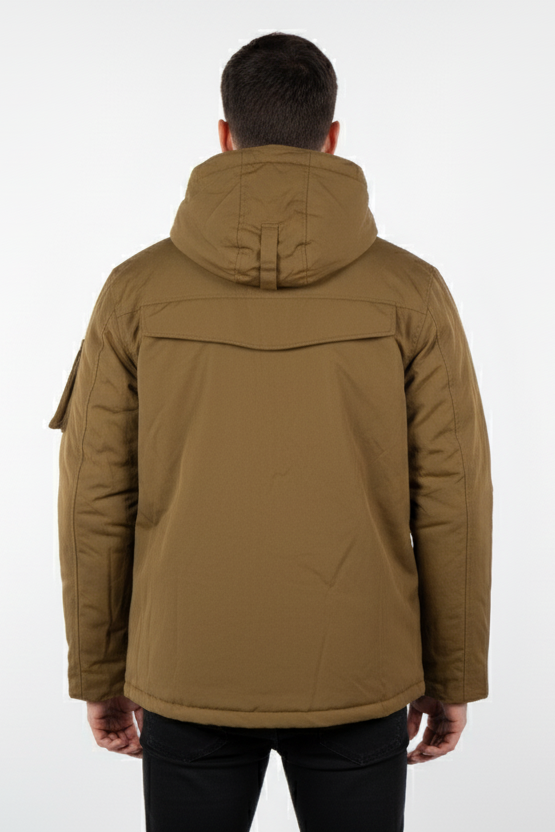 Men's Premium Khaki Utility Parka Jacket