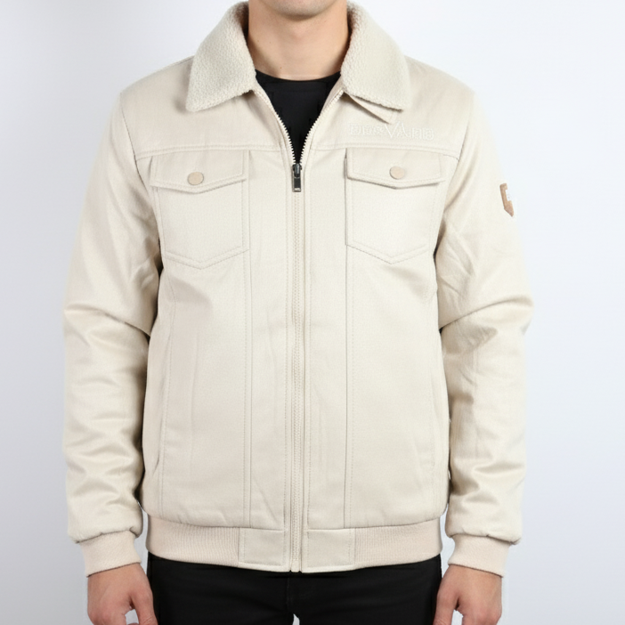 Classic Men's Sherpa Collar Bomber Jacket