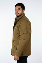 Men's Premium Khaki Utility Parka Jacket