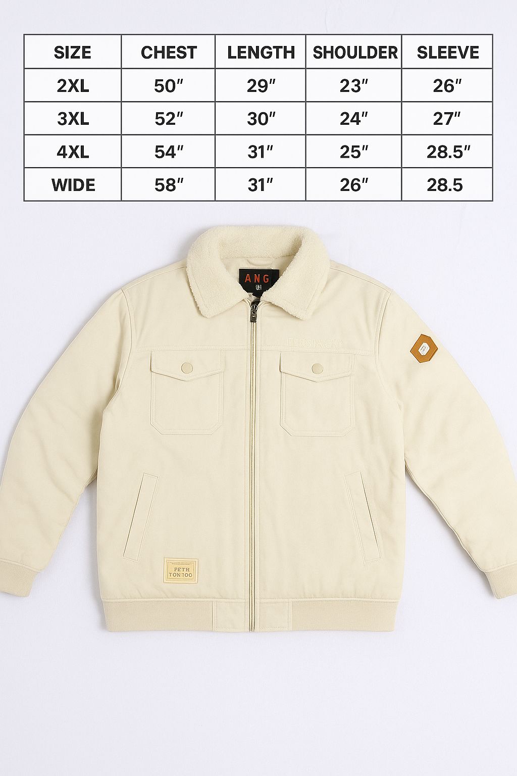 Classic Men's Sherpa Collar Bomber Jacket